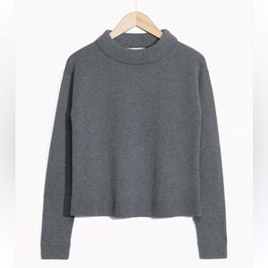 & Other Stories Gray Mock Neck Sweater